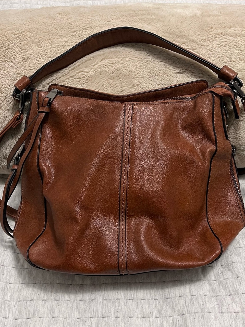 Realer Faux Leather Hobo Bag